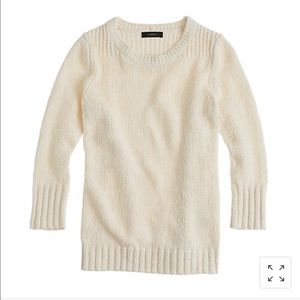 NWT J Crew Twisted Stitch Cream Sweater Size Small